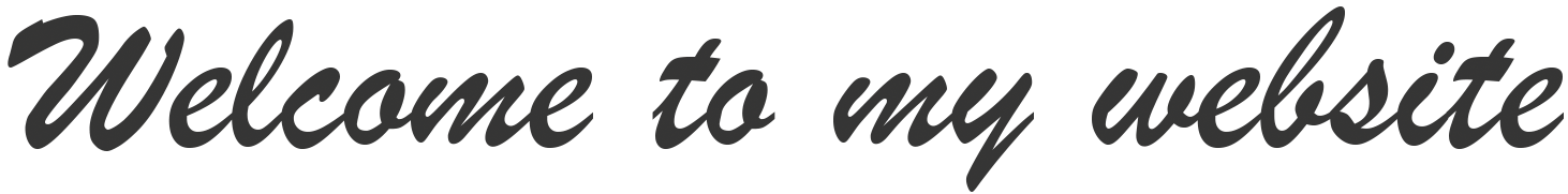 Welcome to my website home page heading image